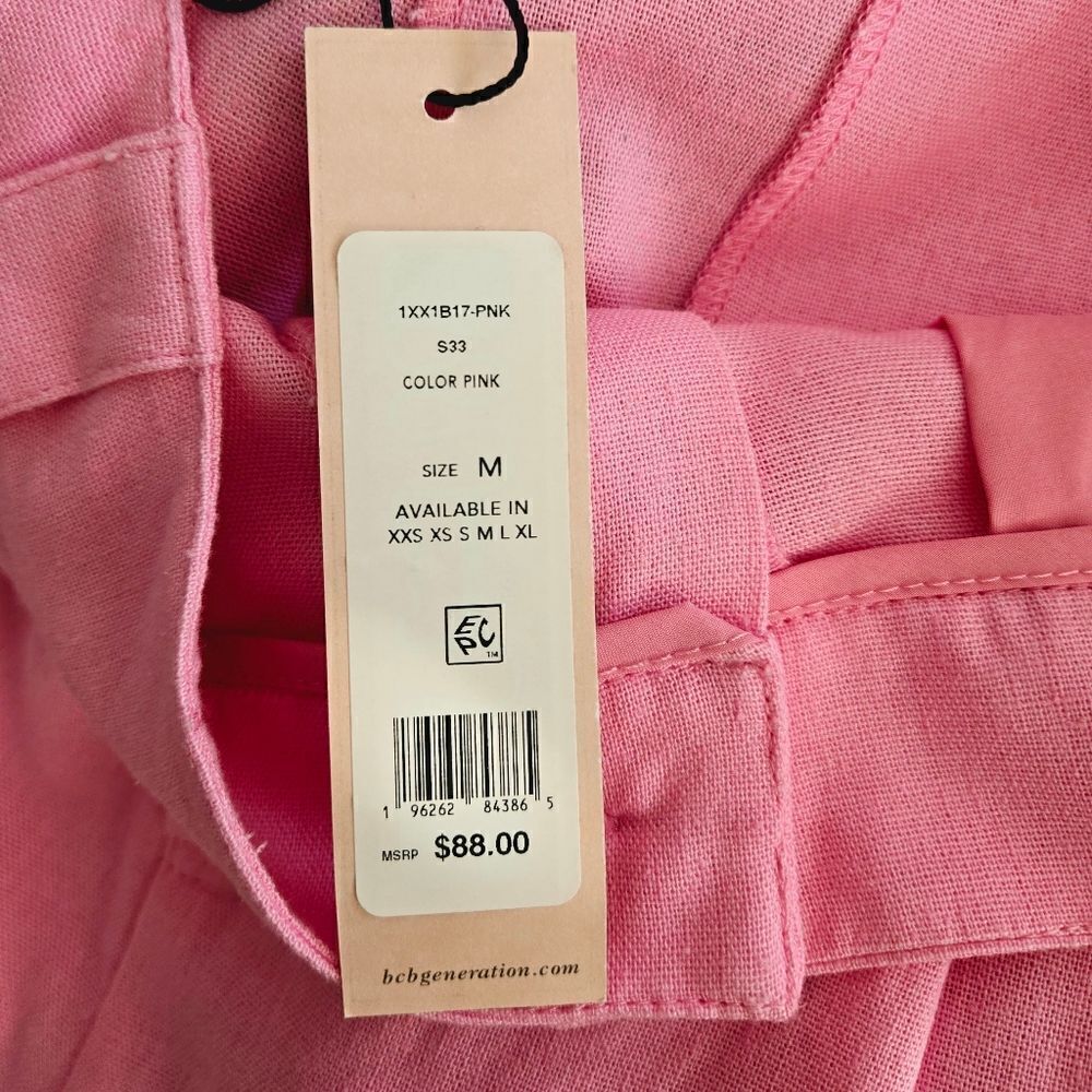 NWT BCBGeneration Pleated Shorts Pink - Picture 8 of 9